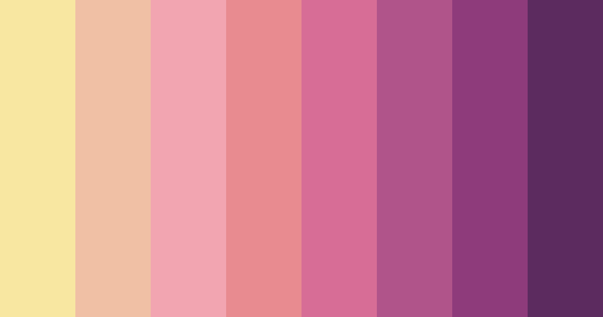 Download pink sunset color palette PNG image (landscape)