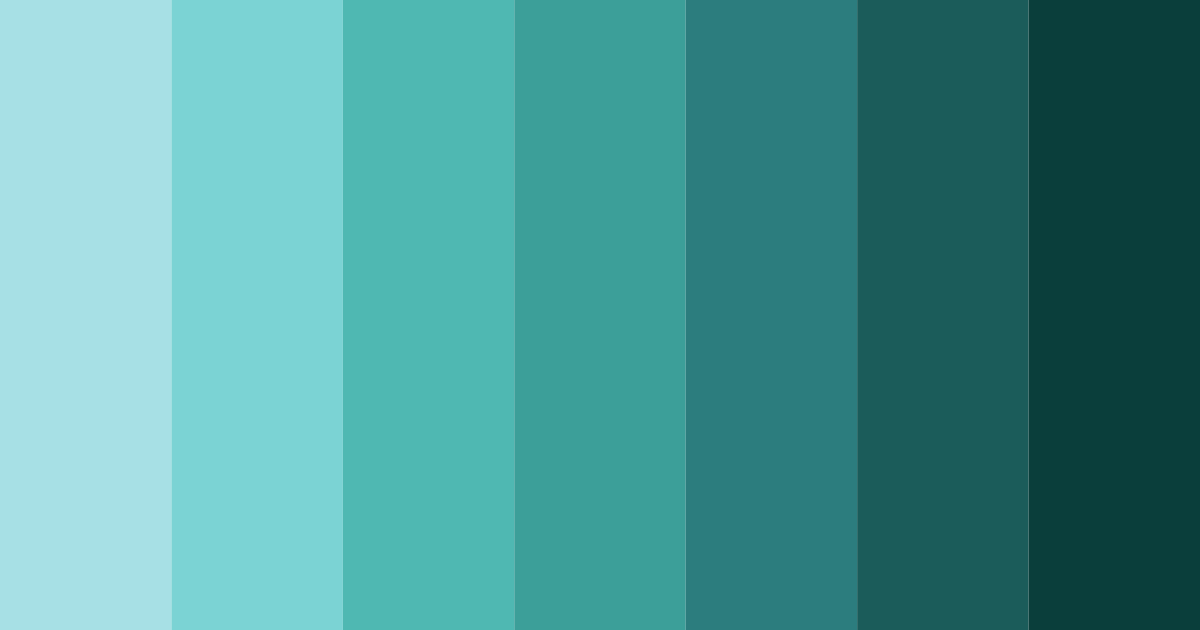 Download blue green serenity color palette PNG image (landscape)