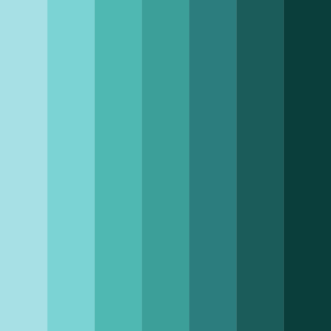 Download blue green serenity color palette PNG image (square)