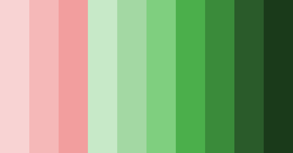 Download blushing evergreen color palette PNG image (landscape)