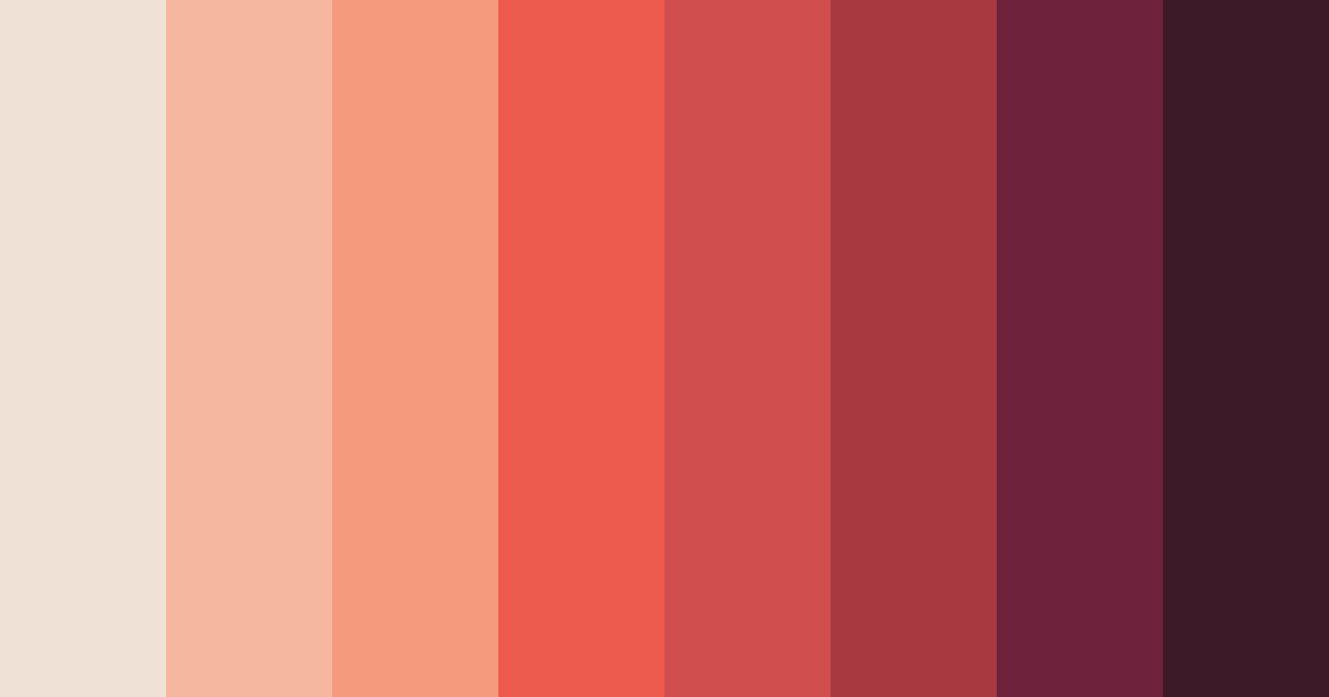 Download red sunset color palette PNG image (landscape)