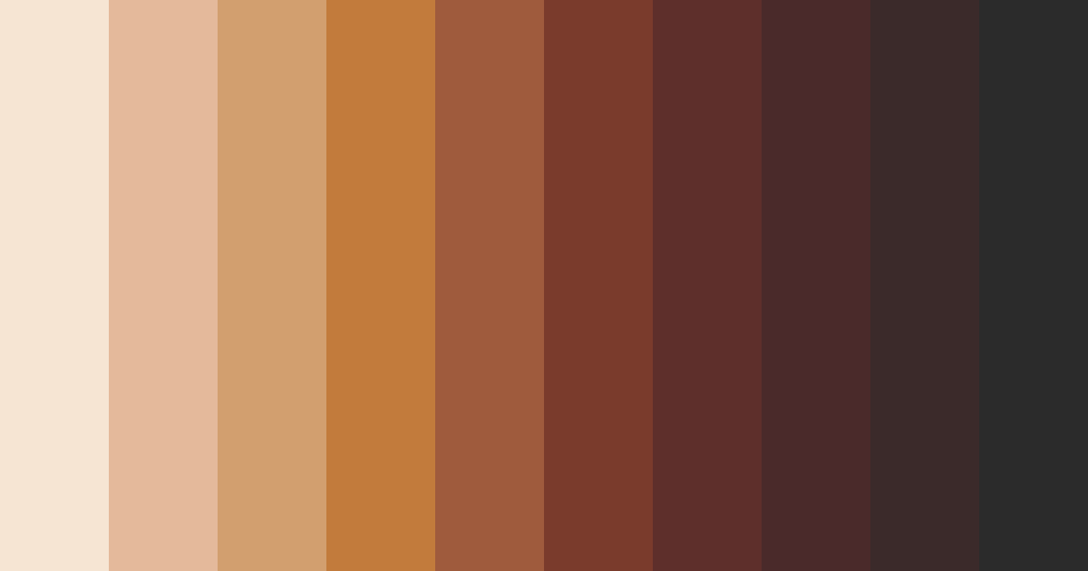 Download brown calico color palette PNG image (landscape)