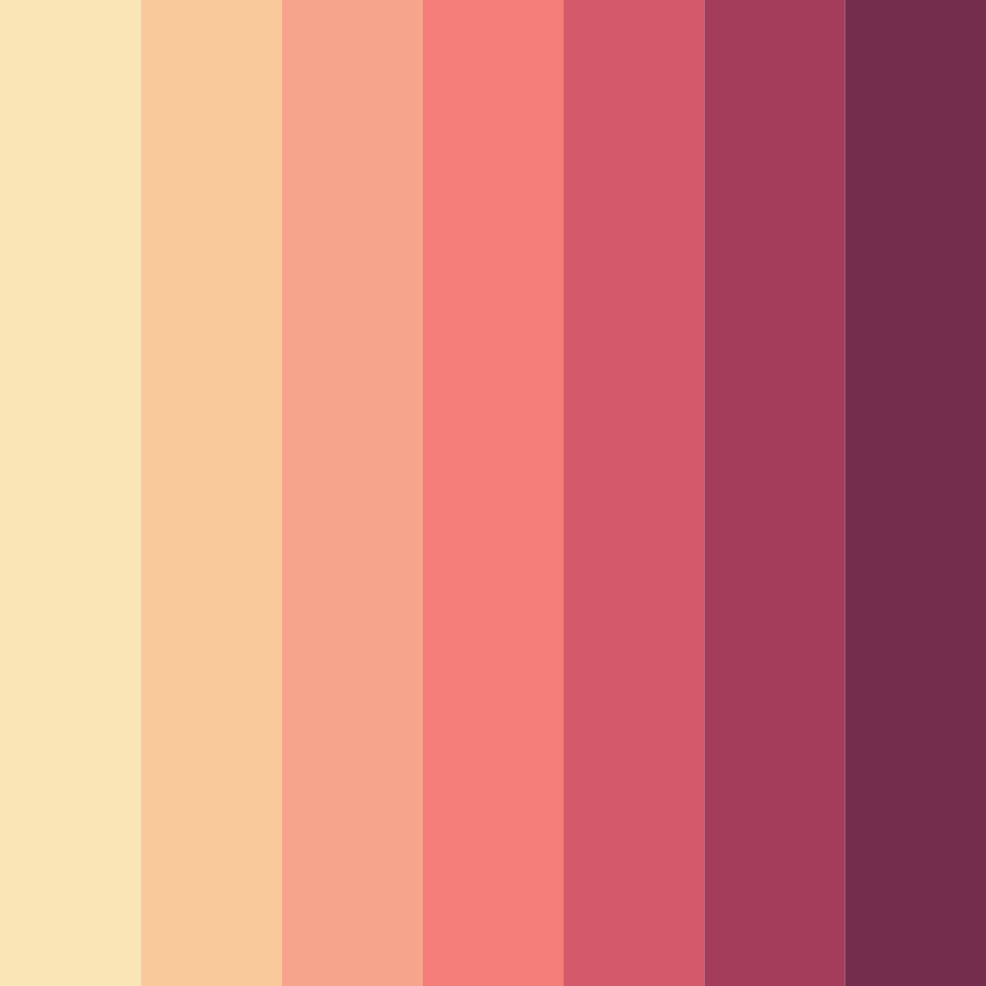 Download blushing sunset color palette PNG image (square)