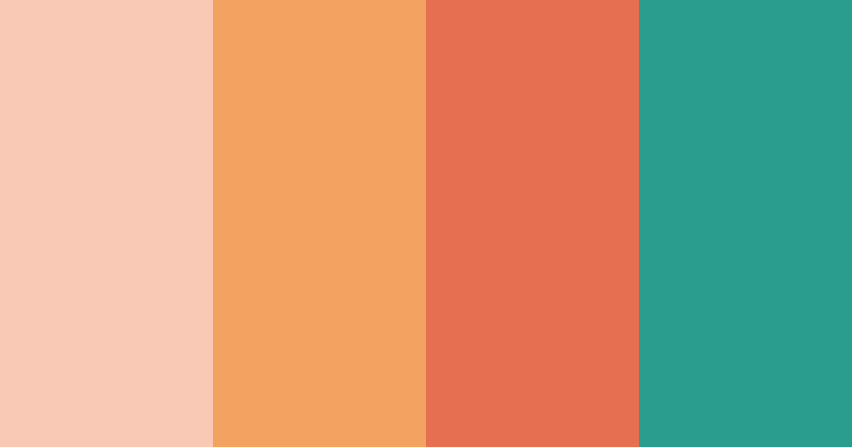 Download coastal sunset bliss color palette PNG image (landscape)