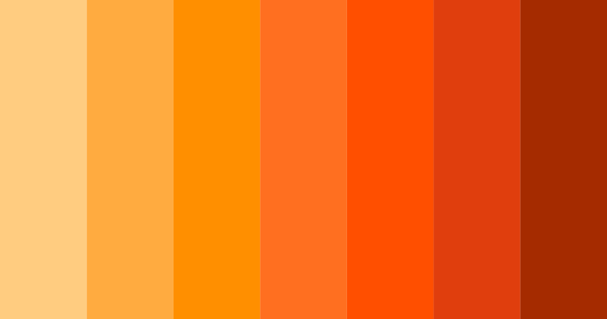 Download vibrant orange color palette PNG image (landscape)