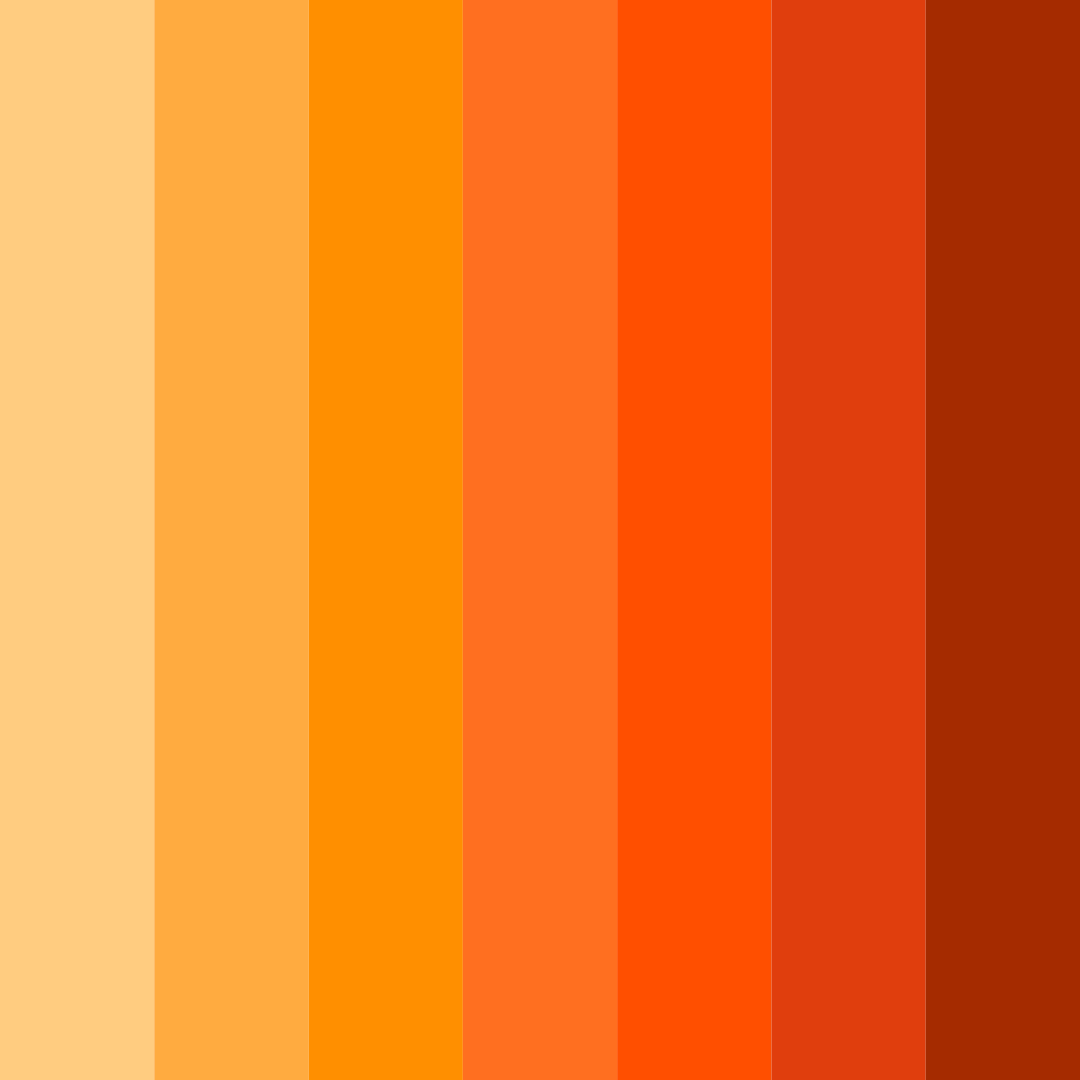 Download vibrant orange color palette PNG image (square)