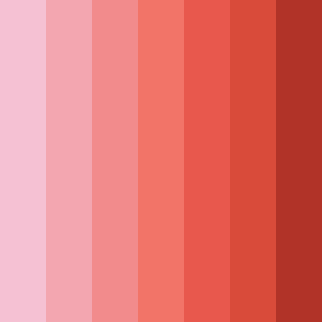 Download shades of pink color palette PNG image (square)