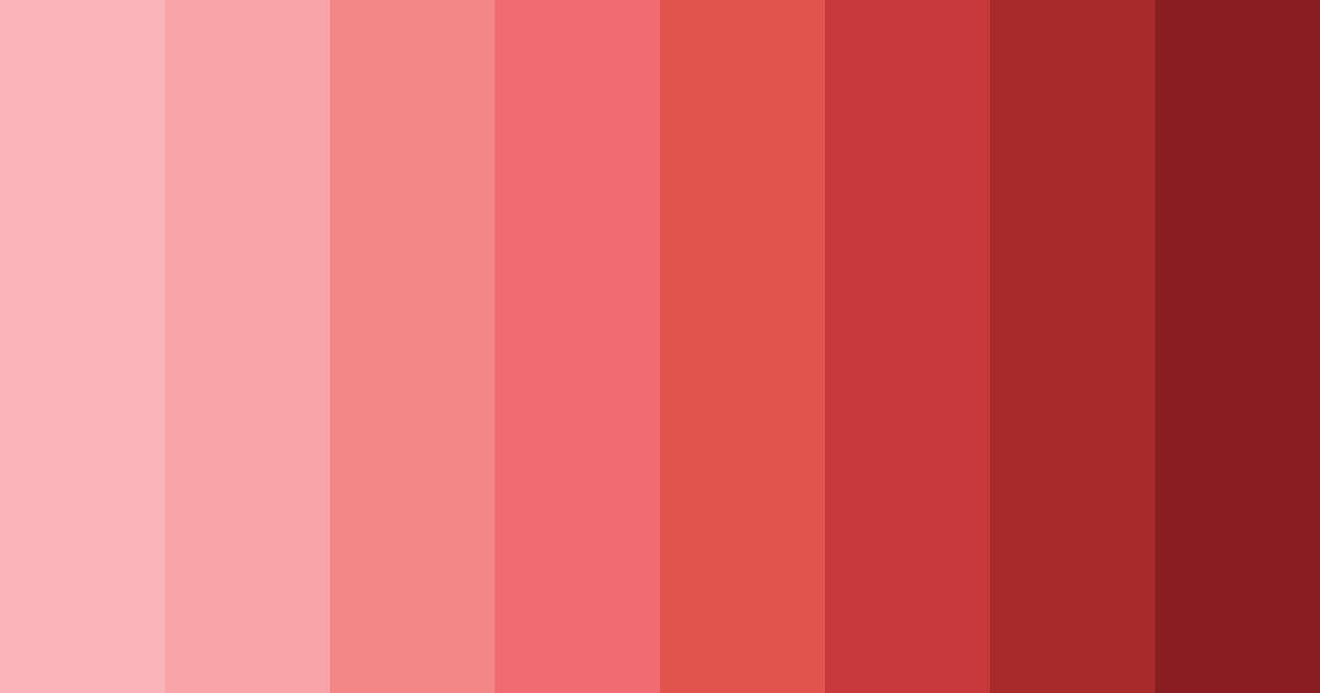 Download shades of red color palette PNG image (landscape)