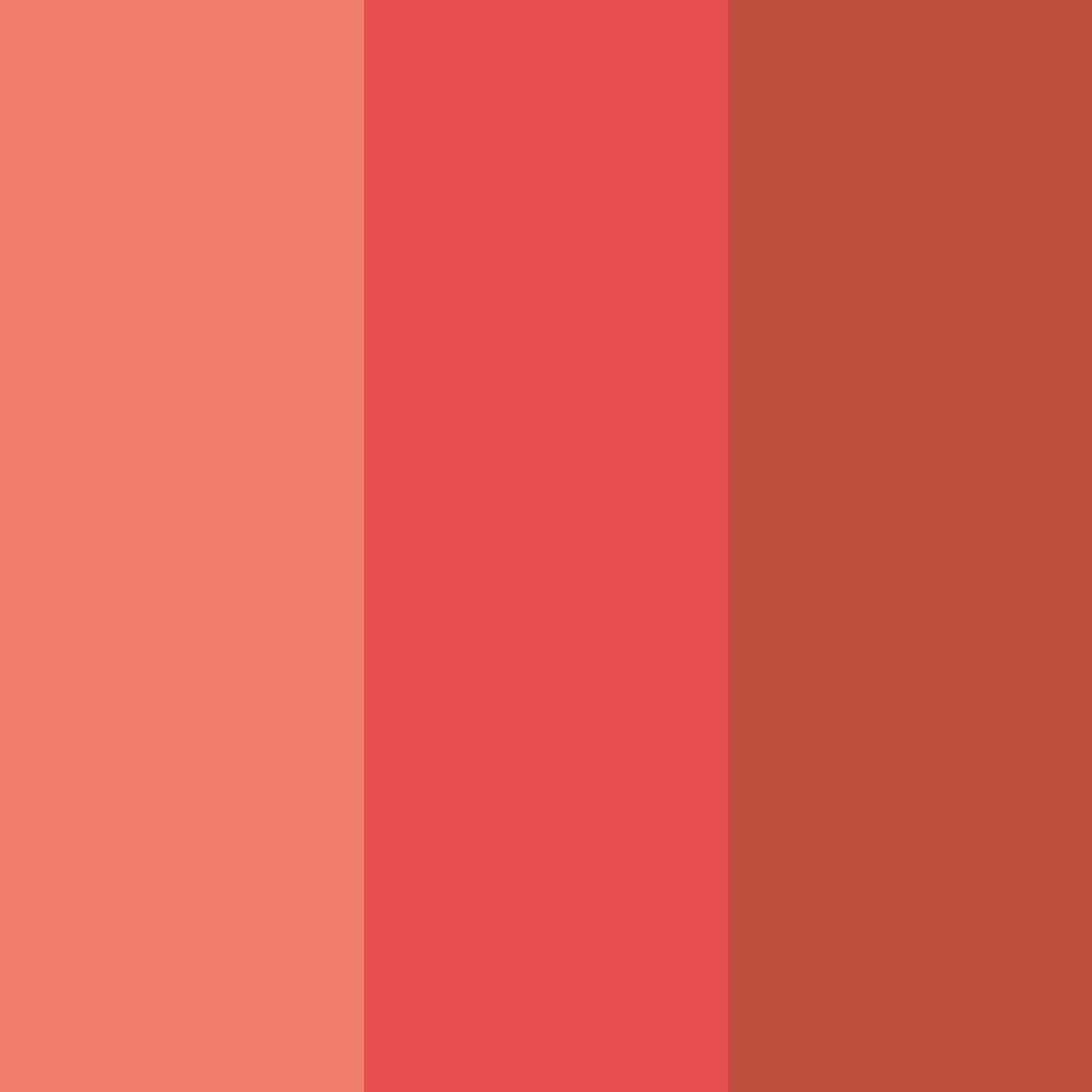 Download cinnabar red shades color palette PNG image (square)