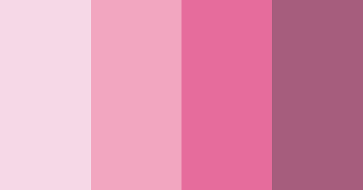 Download pink lovely color palette PNG image (landscape)