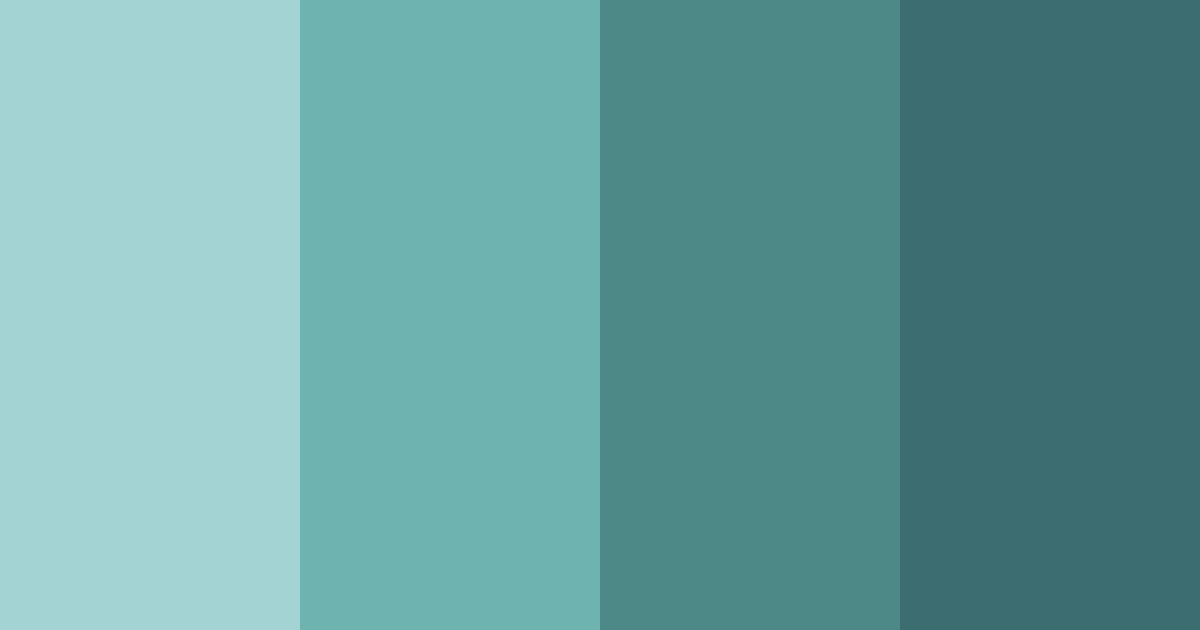 Download teal shades color palette PNG image (landscape)