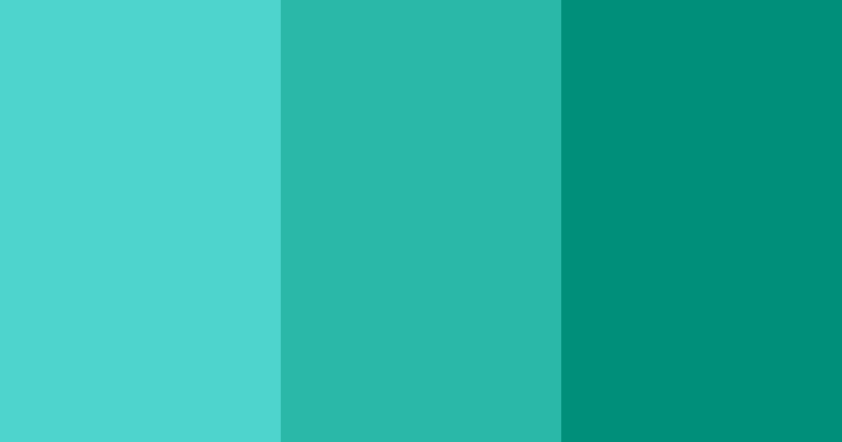 Download tropical teal breeze color palette PNG image (landscape)