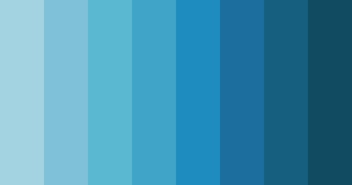 Download blue ocean shades color palette PNG image (landscape)