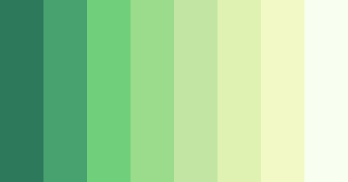 Download shades of green color palette PNG image (landscape)