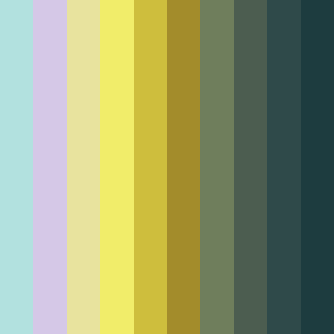 Download teal dream color palette PNG image (square)