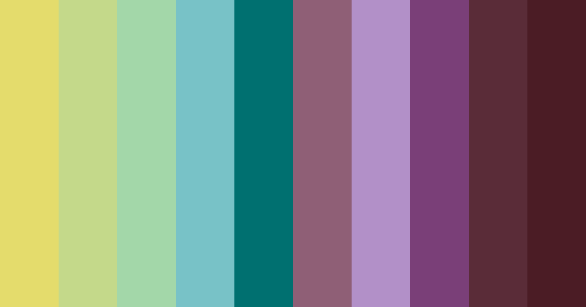 Download tropical serenity color palette PNG image (landscape)