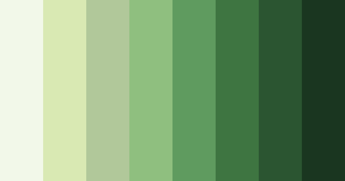 Download green shades color palette PNG image (landscape)