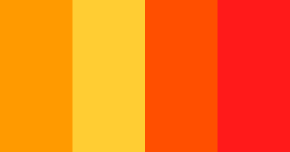 Download bright orange color palette PNG image (landscape)