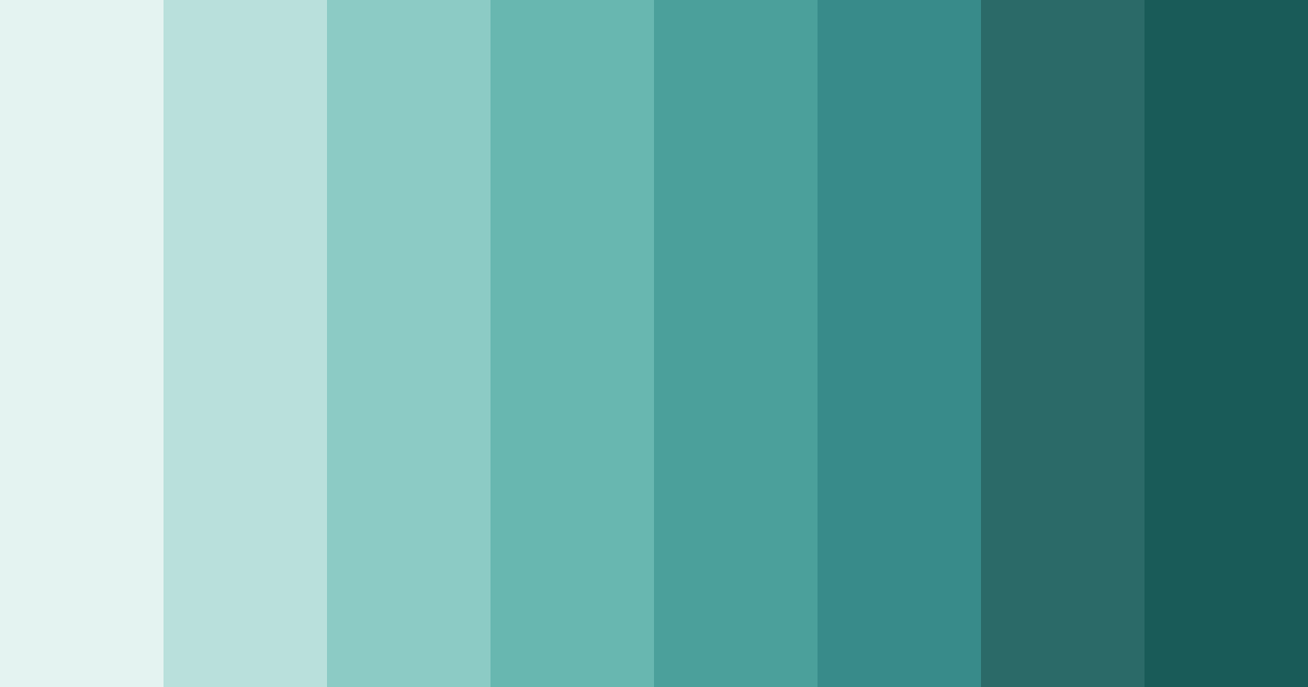 Download teal serenity color palette PNG image (landscape)