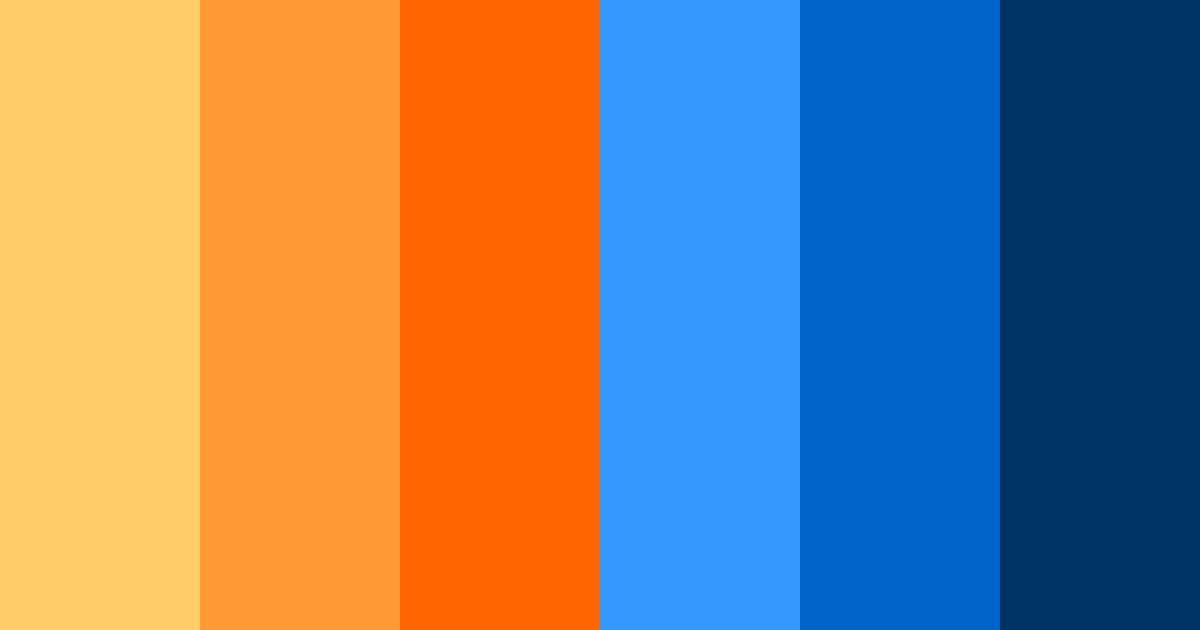 Download blue and orange harmony color palette PNG image (landscape)