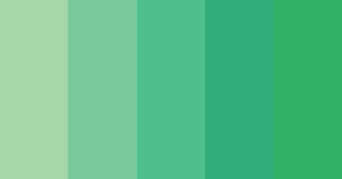 Download emerald oasis color palette PNG image (landscape)
