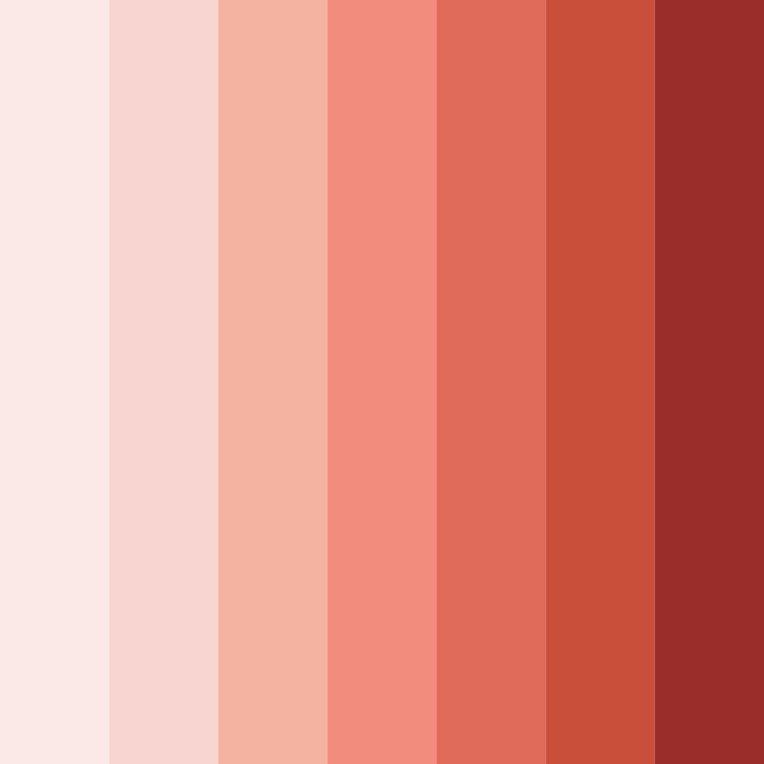 Download shades of red color palette PNG image (square)