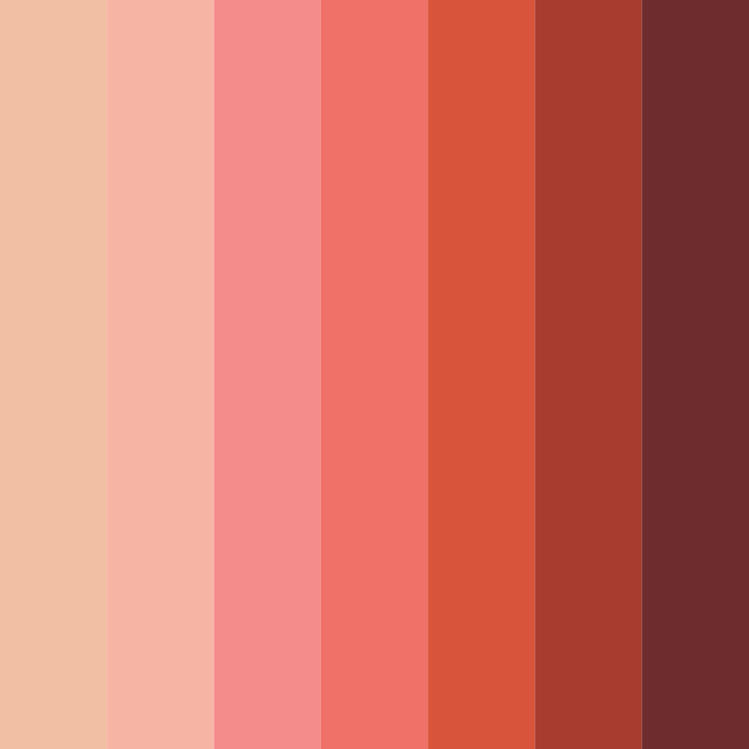 Download shades of red color palette PNG image (square)