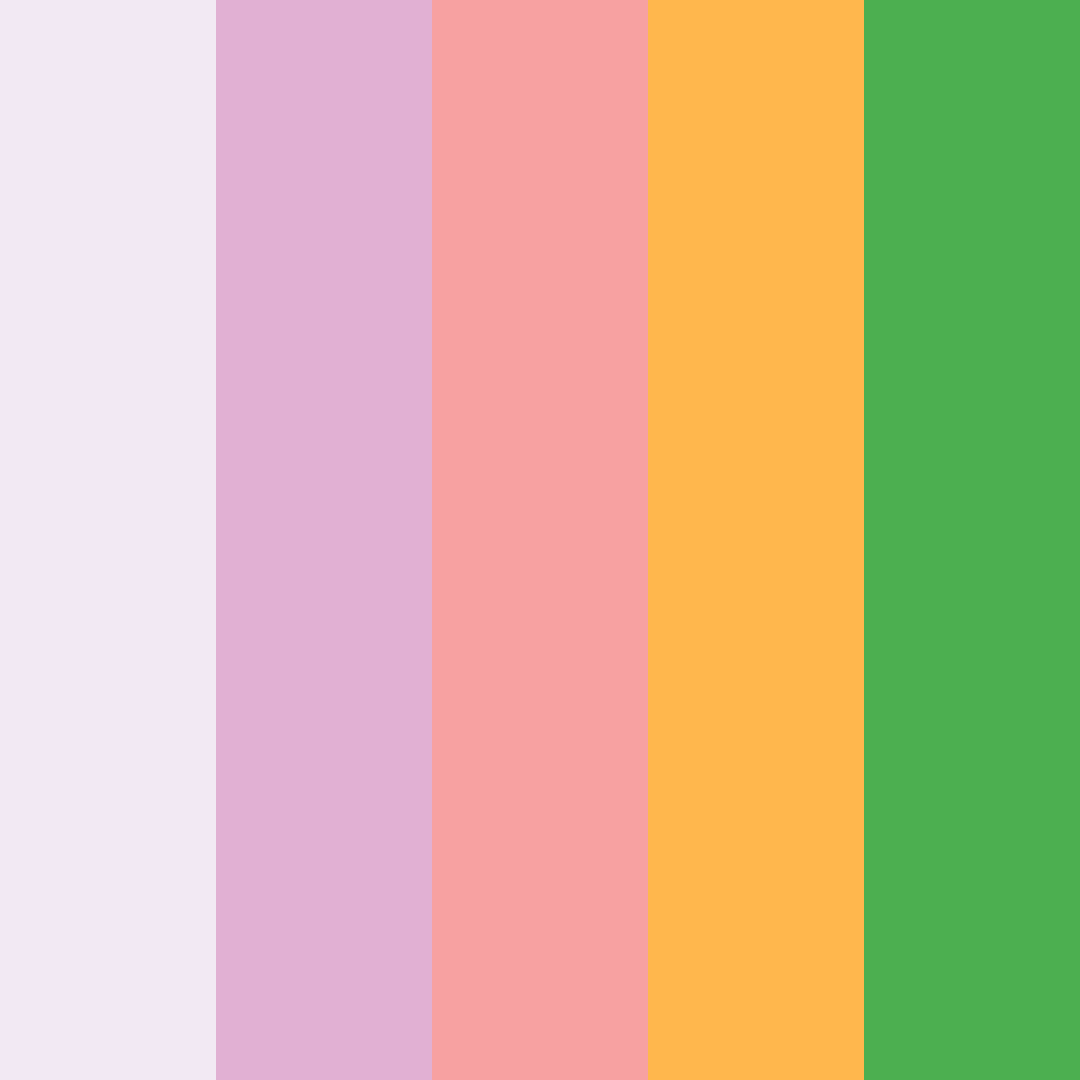 Download sunset bloom color palette PNG image (square)