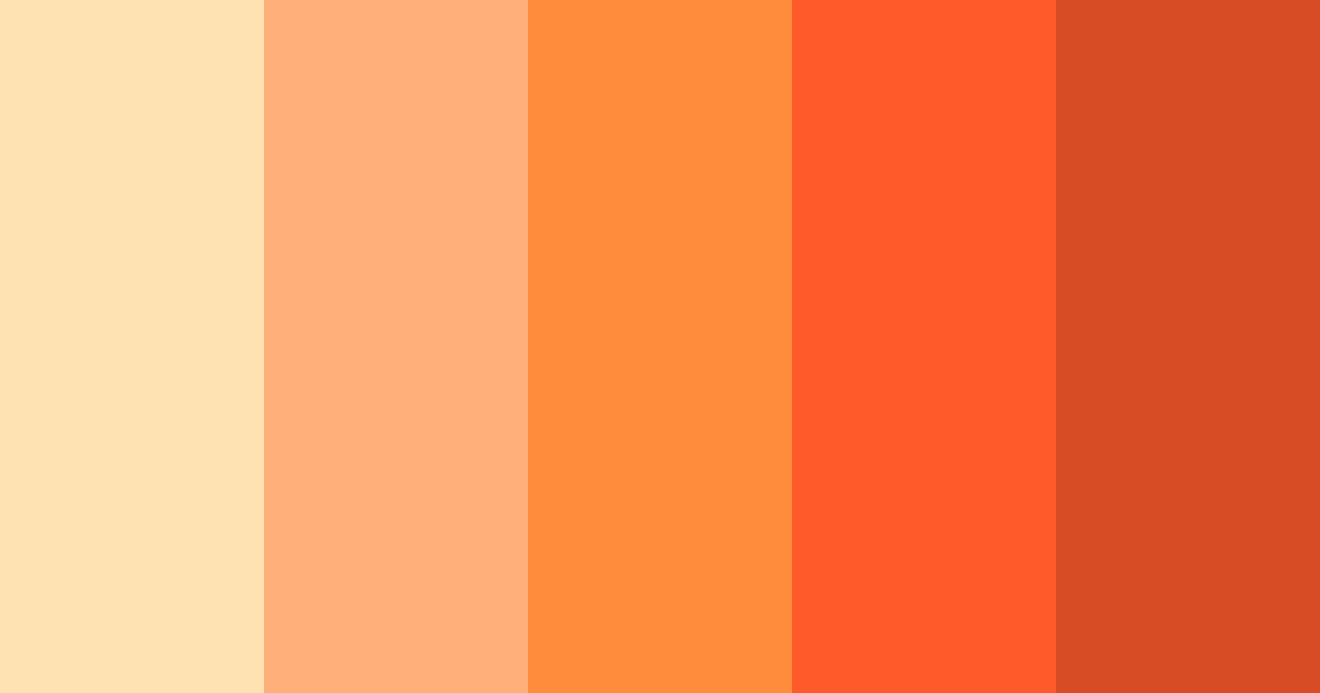 Download warm orange color palette PNG image (landscape)