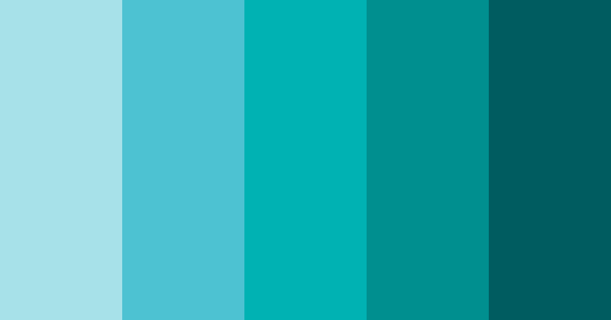 Download turquoise tranquility color palette PNG image (landscape)