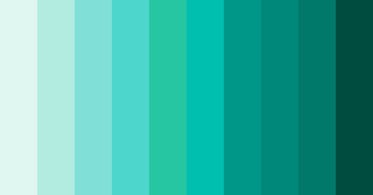 Download minty fresh color palette PNG image (landscape)