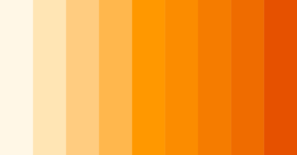 Download creamy orange color palette PNG image (landscape)