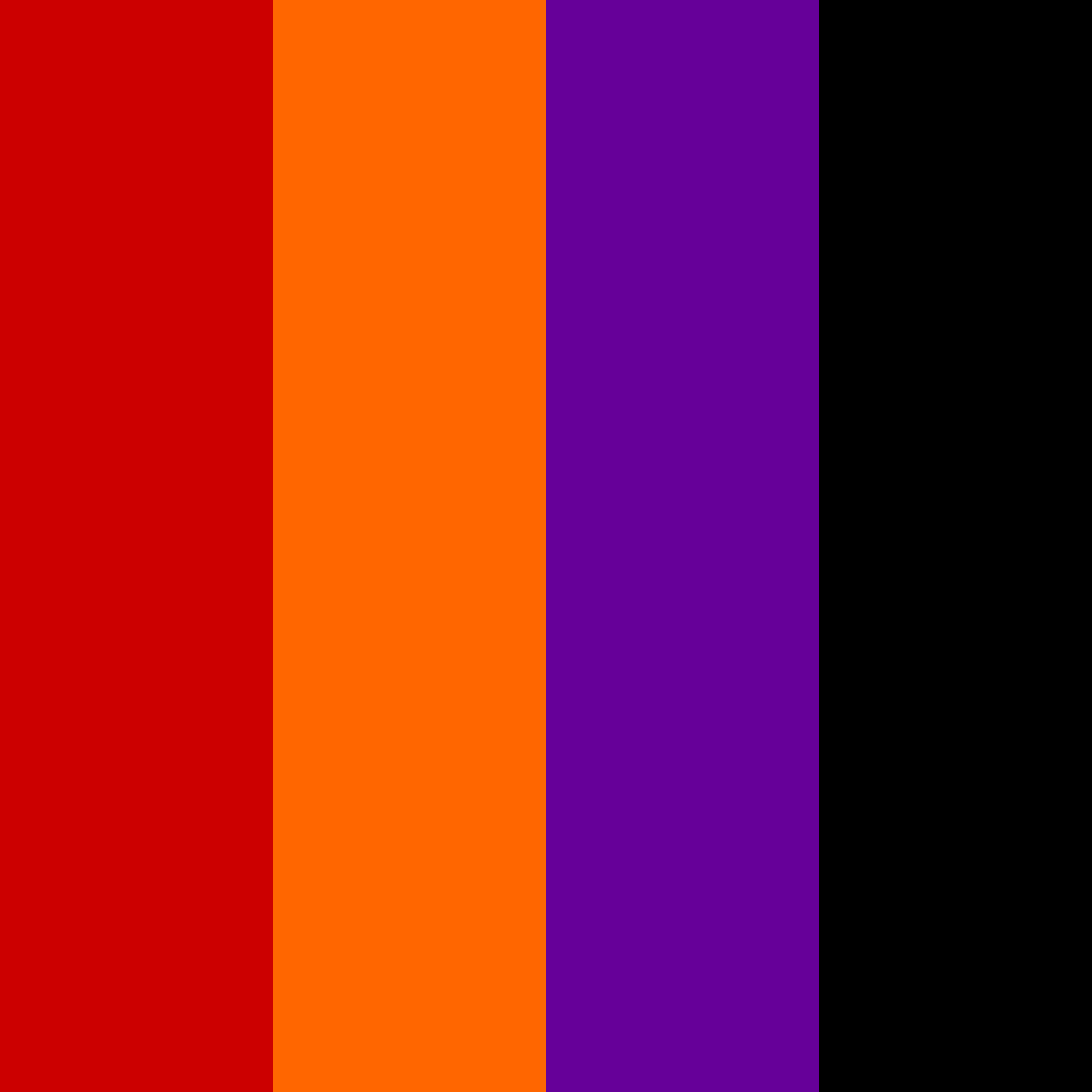 Download fiery sunset color palette PNG image (square)