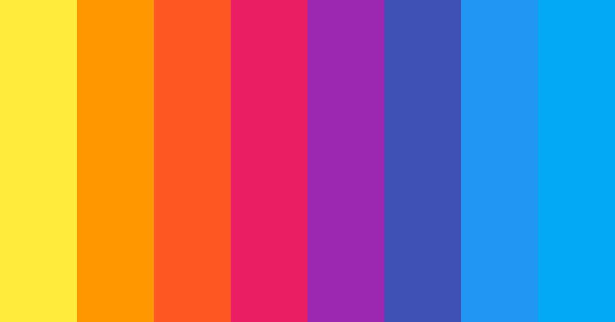 Download electric sunrise color palette PNG image (landscape)