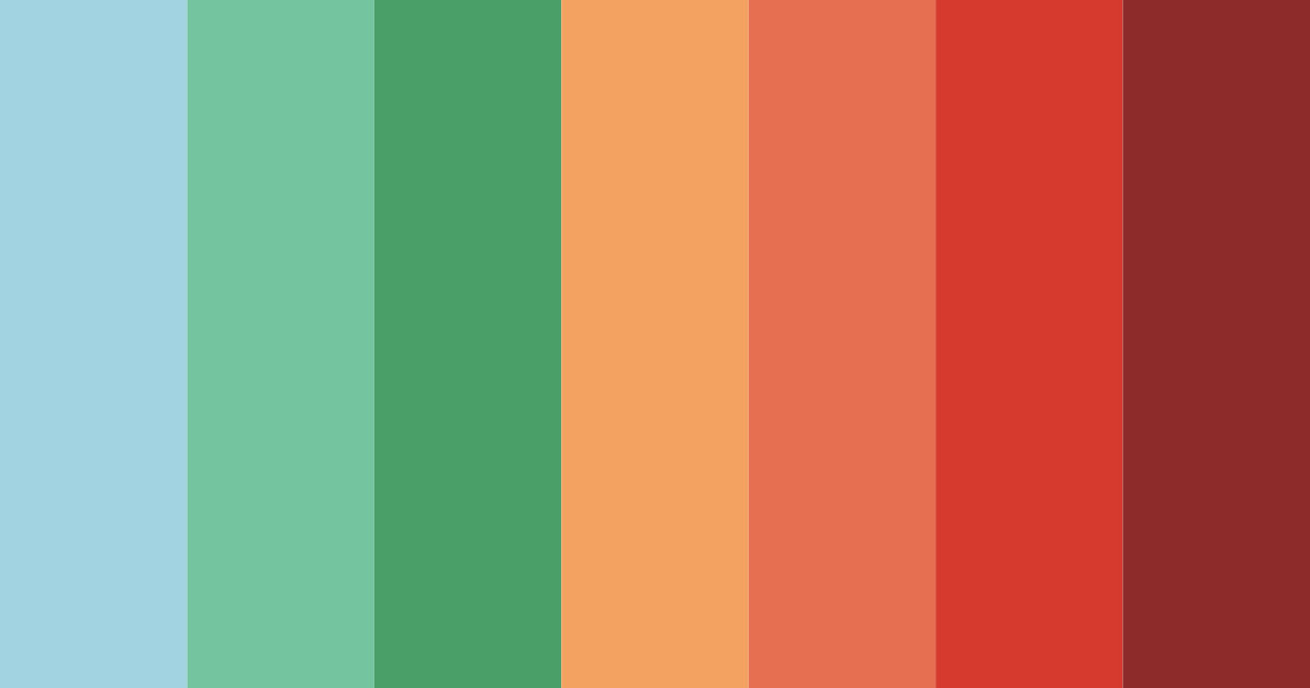Download blue green sunset color palette PNG image (landscape)