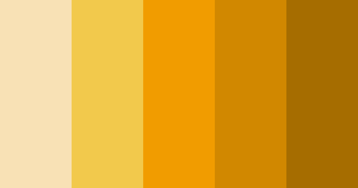 Download golden shades color palette PNG image (landscape)