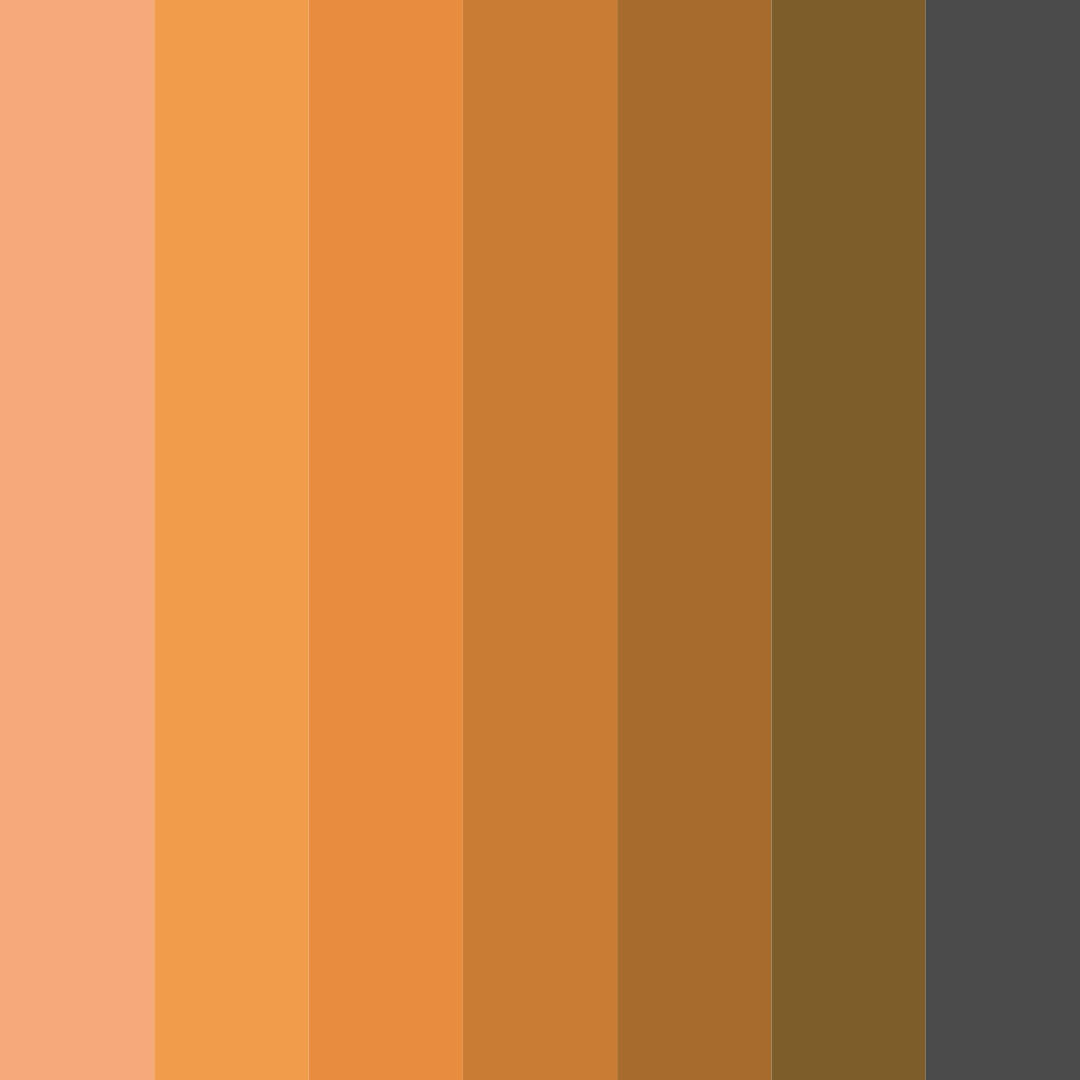 Download orange shadows color palette PNG image (square)