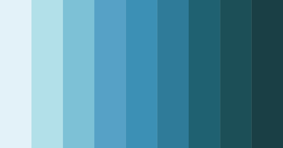 Download shades of blue color palette PNG image (landscape)