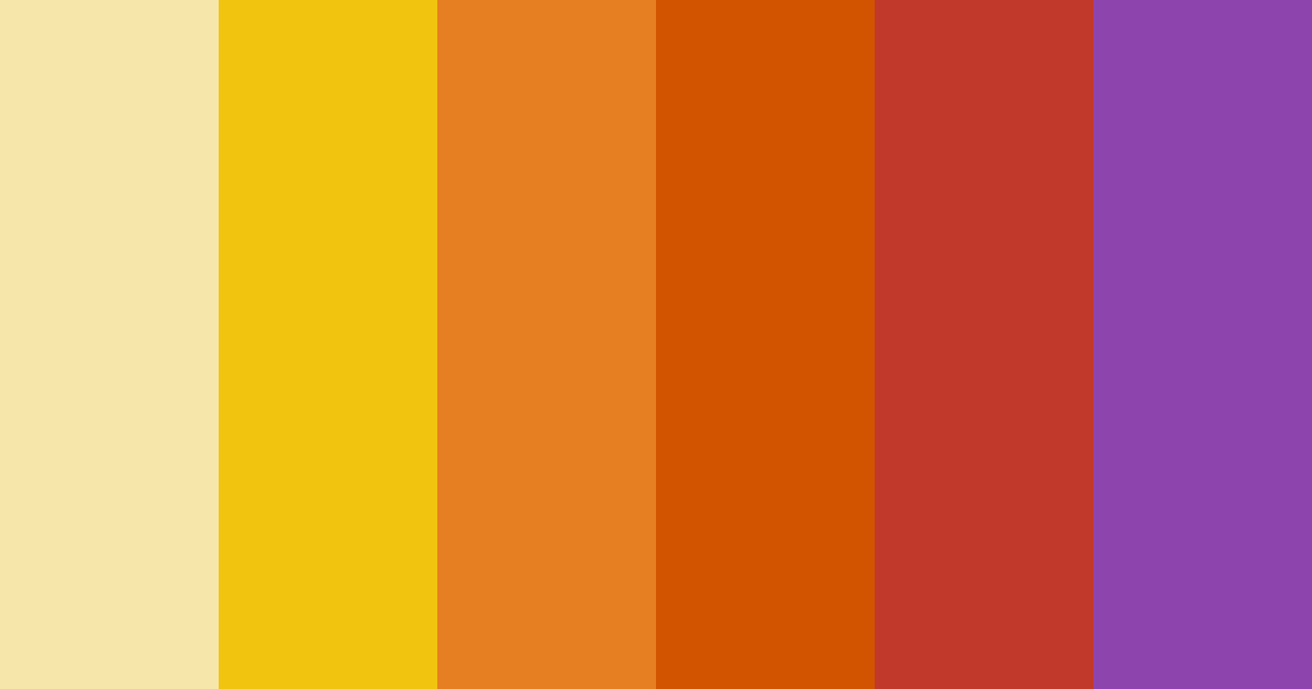 Download warm sunset color palette PNG image (landscape)