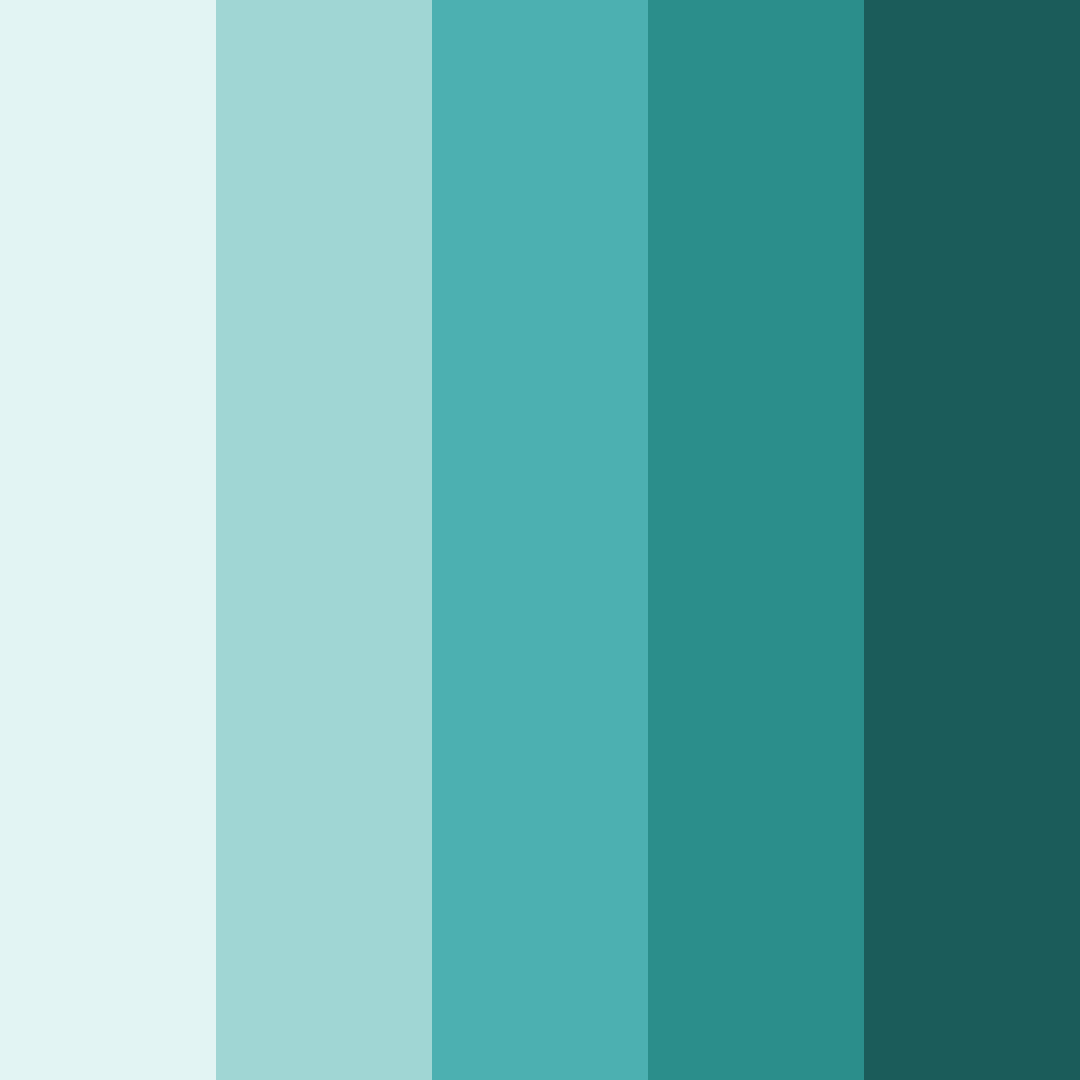 Download teal serenity color palette PNG image (square)