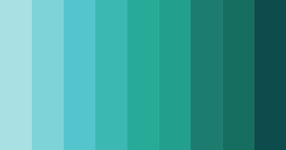 Download teal blue light color palette PNG image (landscape)