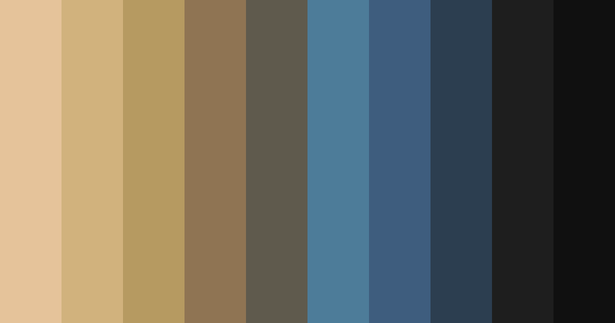 Download gold and blue elegance color palette PNG image (landscape)