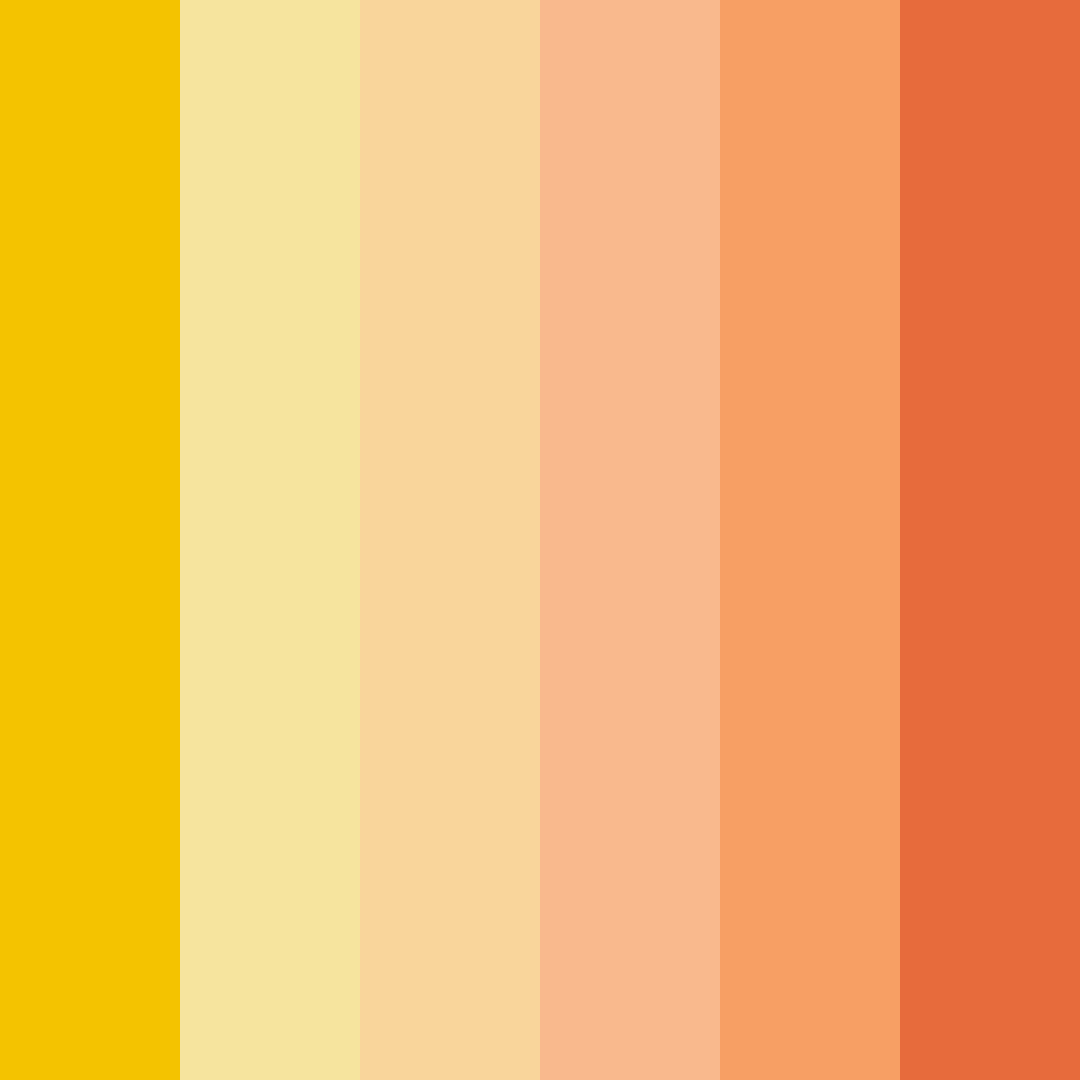 Download golden sunset color palette PNG image (square)