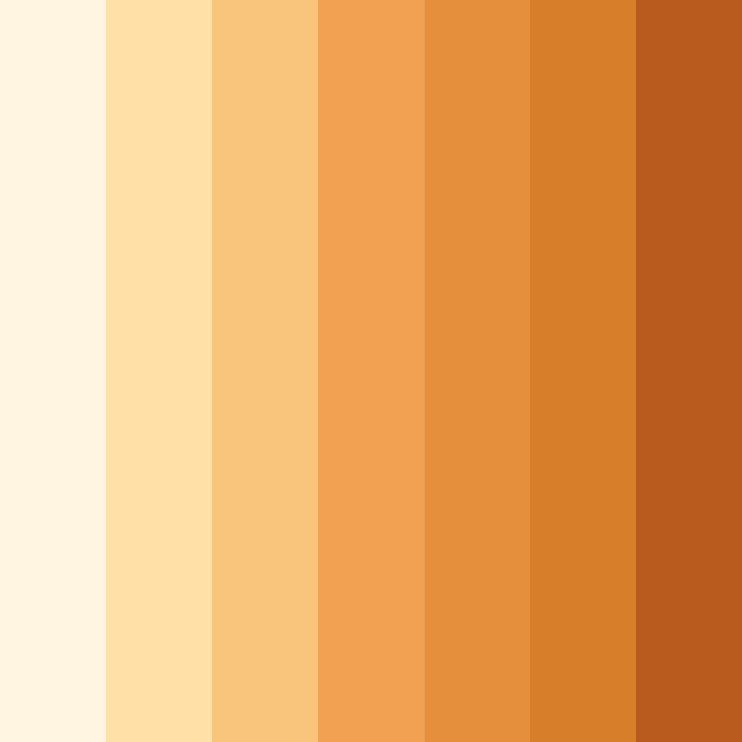 Download orange sunshine color palette PNG image (square)