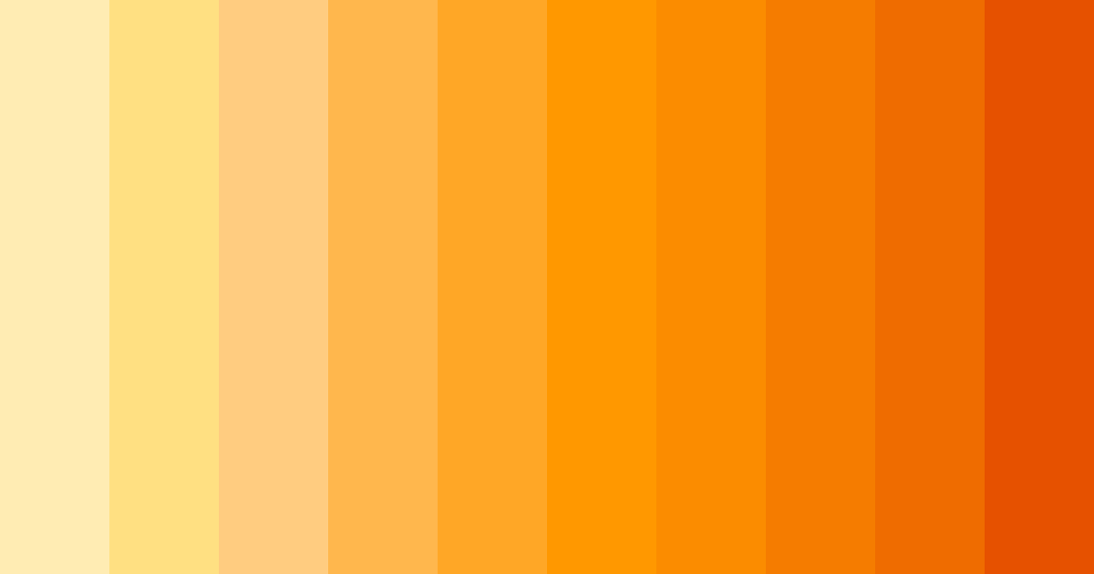 Download bright orange color palette PNG image (landscape)