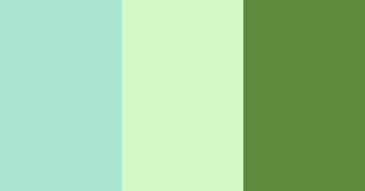 Download cute green color palette PNG image (landscape)