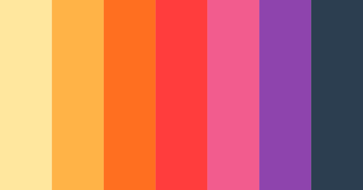 Download vibrant summer color palette PNG image (landscape)