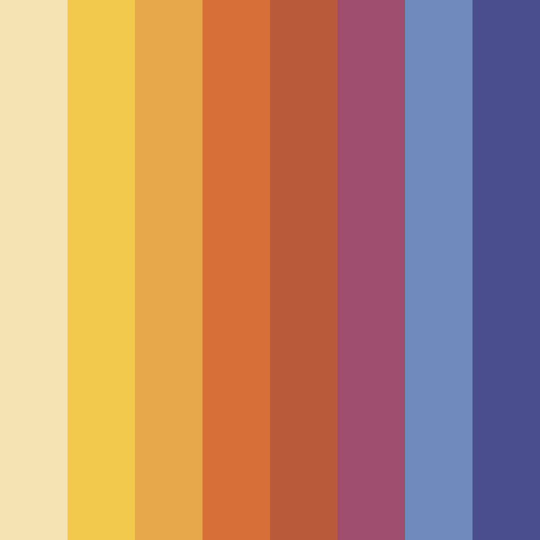 Download blooming reverie color palette PNG image (square)