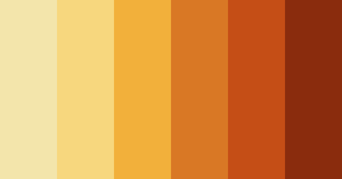 Download golden autumn ember color palette PNG image (landscape)