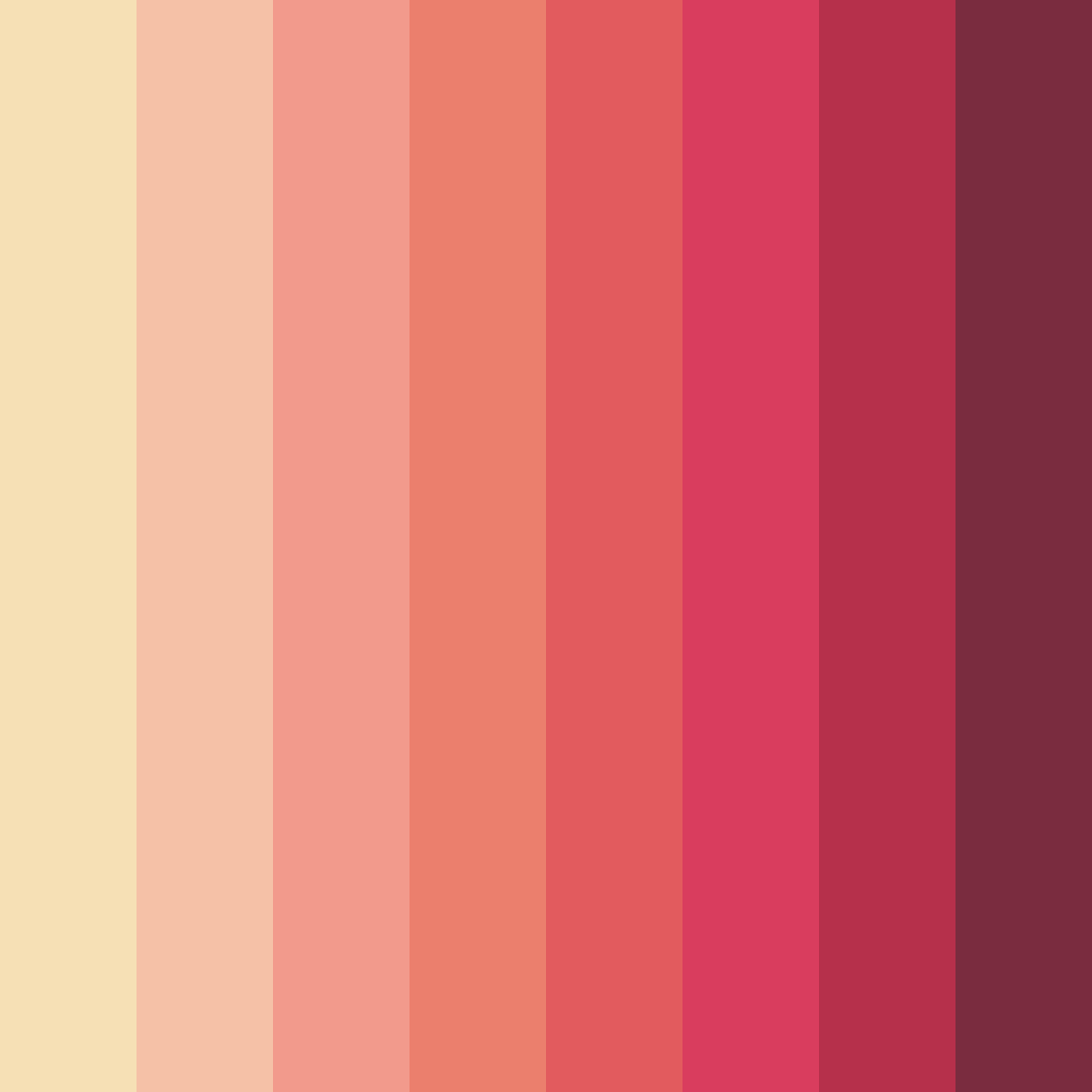 Download blushing sunset color palette PNG image (square)